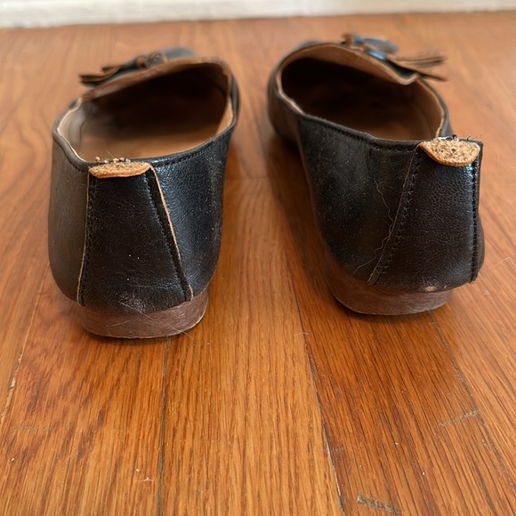 Handmade black leather loafers with tassels - Size 8.5 - Picture 3 of 6